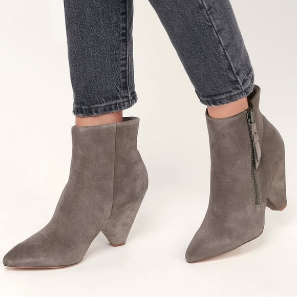 Splendid Neva Charcoal Suede Ankle Booties size 10 - Picture 2 of 12